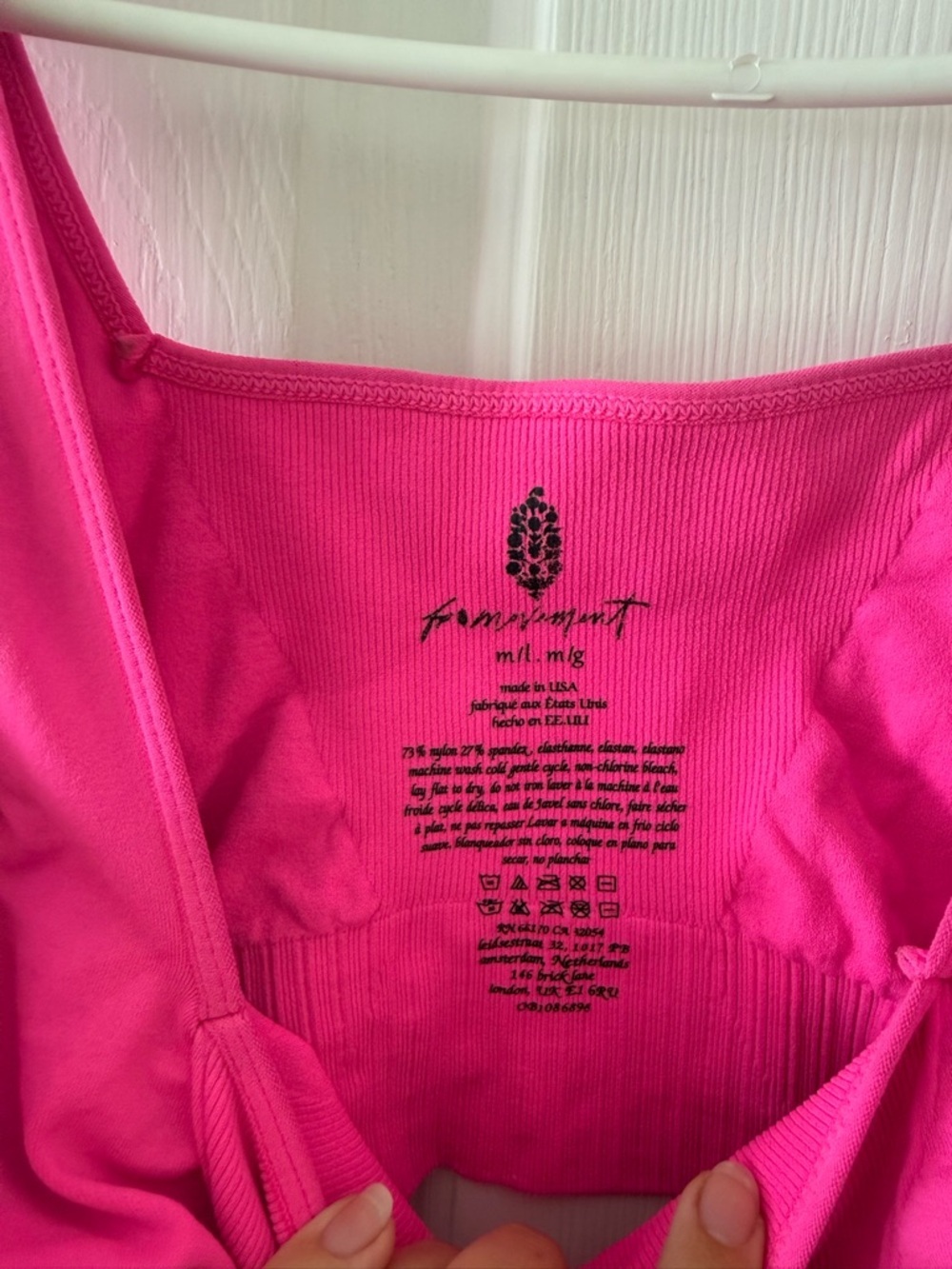 Hot Pink Free People Sports Bra - Picture 3 of 4